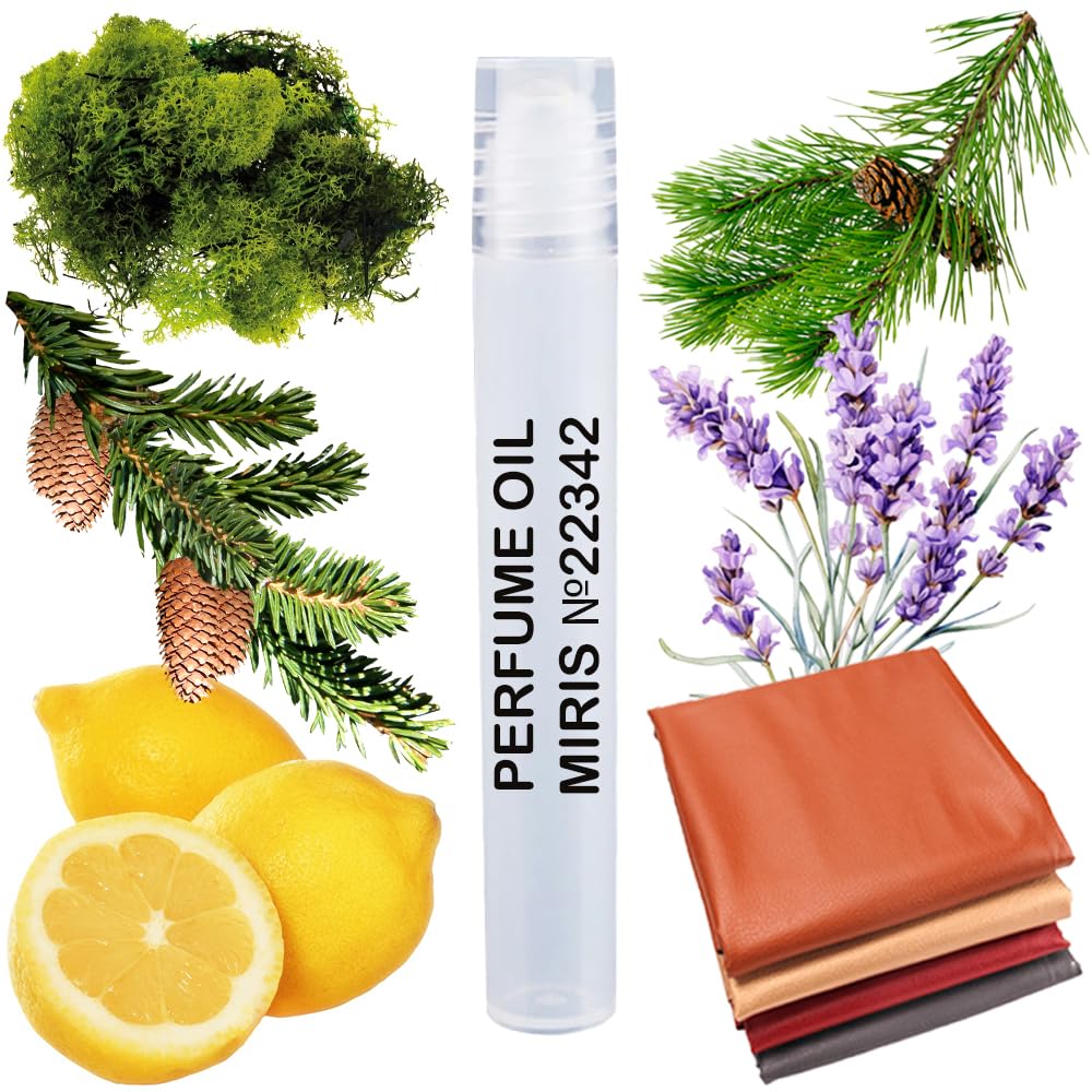 MIRIS Perfume Oil No. 22342, Inspired by Drakar Noir, Long-Lasting Men Roll-On, Rollerball 0.34 Fl Oz / 10 ml