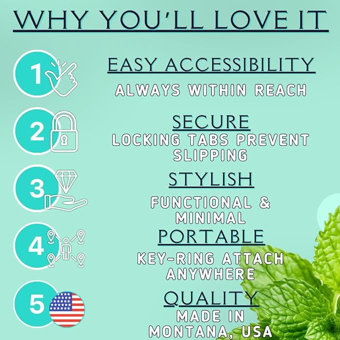 Keychain Holder EOS Lip Balm Stick (Keychain Only) - Travel Size Lip Balm Chapstick - Healing Stick - Made in USA