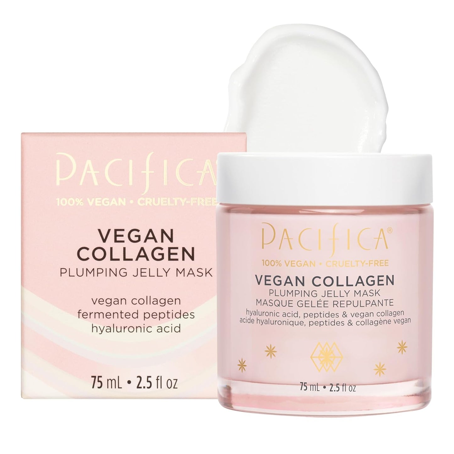 Pacifica Vegan Collagen Plumping Jelly Mask – Overnight Hydrating Face Mask with Vegan Collagen, Squalane & Hyaluronic Acid, Deep Moisture for Plump, Dewy Skin, Glass Skin Glow, Clean Beauty Skincare