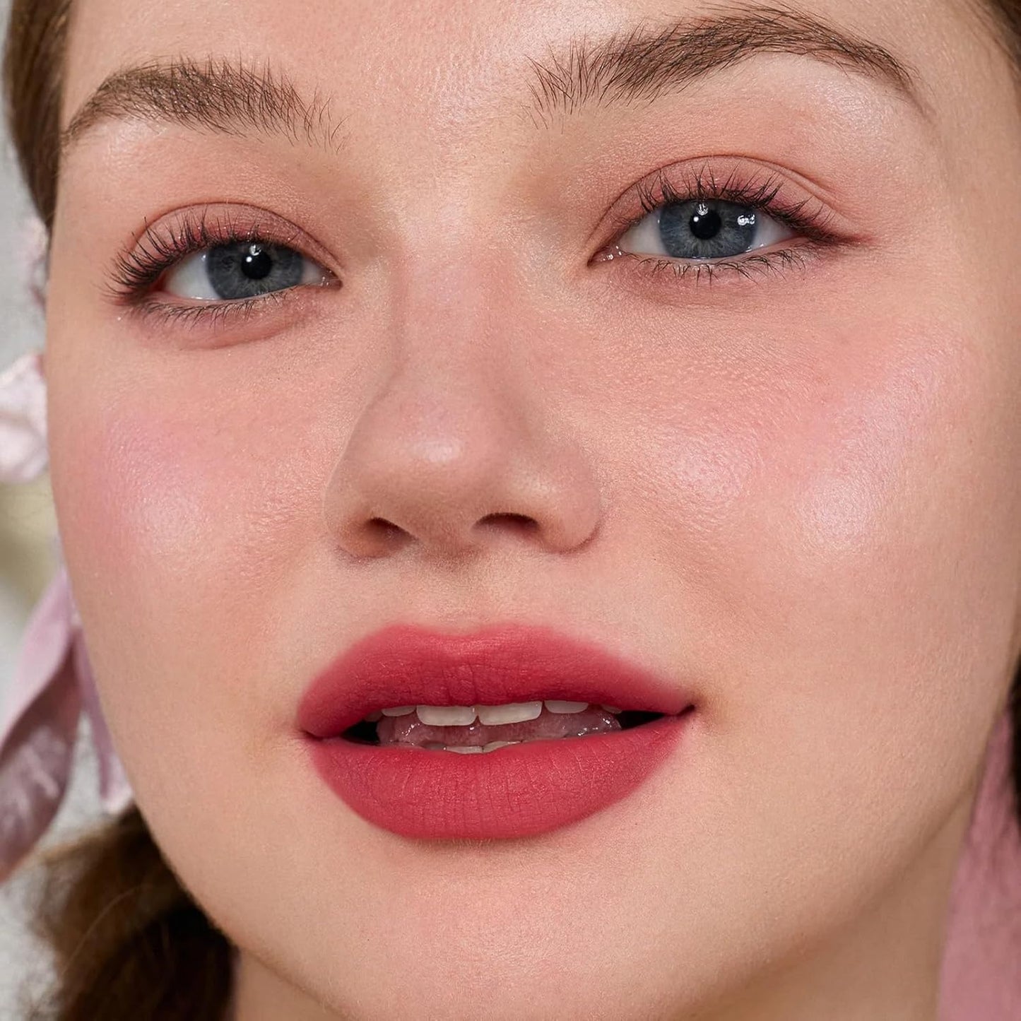 Flower Knows Strawberry Cupid Cake Lip Cream,Velvety-Smooth Matte Liquid Lipstick,Hydrating,Smudge-proof & Stain-Free Lip Stain(V06 Tulip,0.17 Fl Oz)