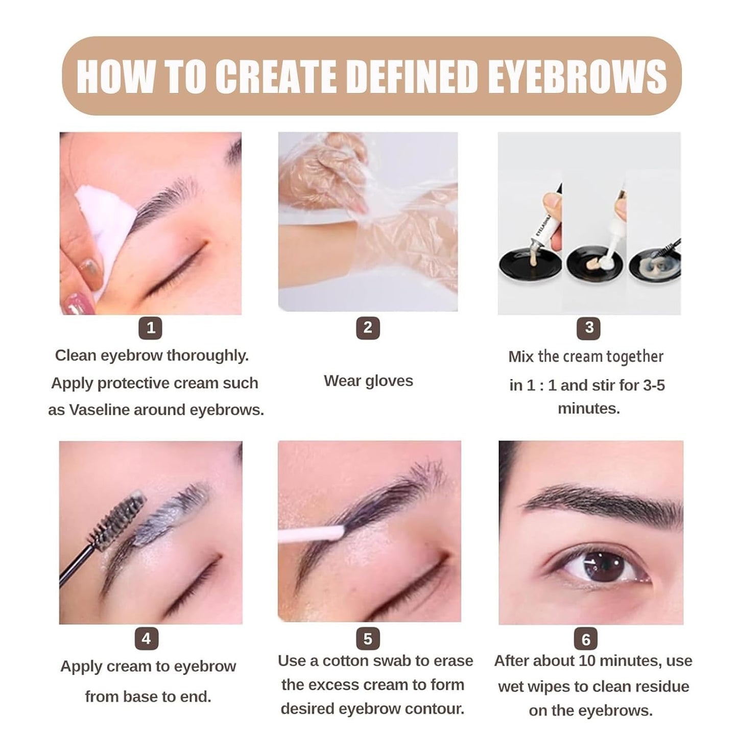 Lash Color Kit, Professional Natural Brown Eyebrow & Eyelash Color Kit Lasting for 6 Weeks, Waterproof & Safe Color for Salon Home Easy Use- Creates Natural Looking Brows Gift for Women Girl Mom Wife