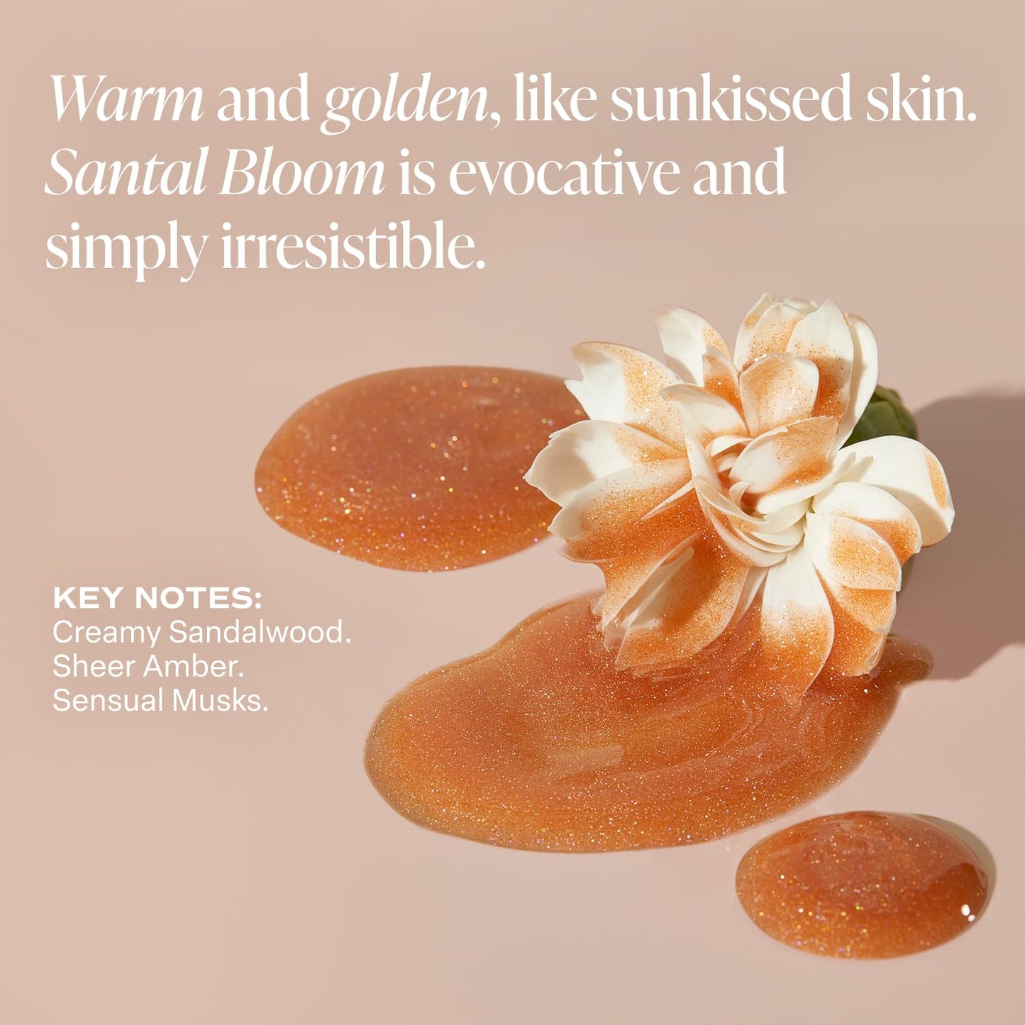 Saltair Shimmering Body Oil - Santal Bloom Scented Dry Oil Moisturizer with Light-Reflecting Pearl Pigments. Moisturizing Glow for All Skin Types - 4 Fl Oz