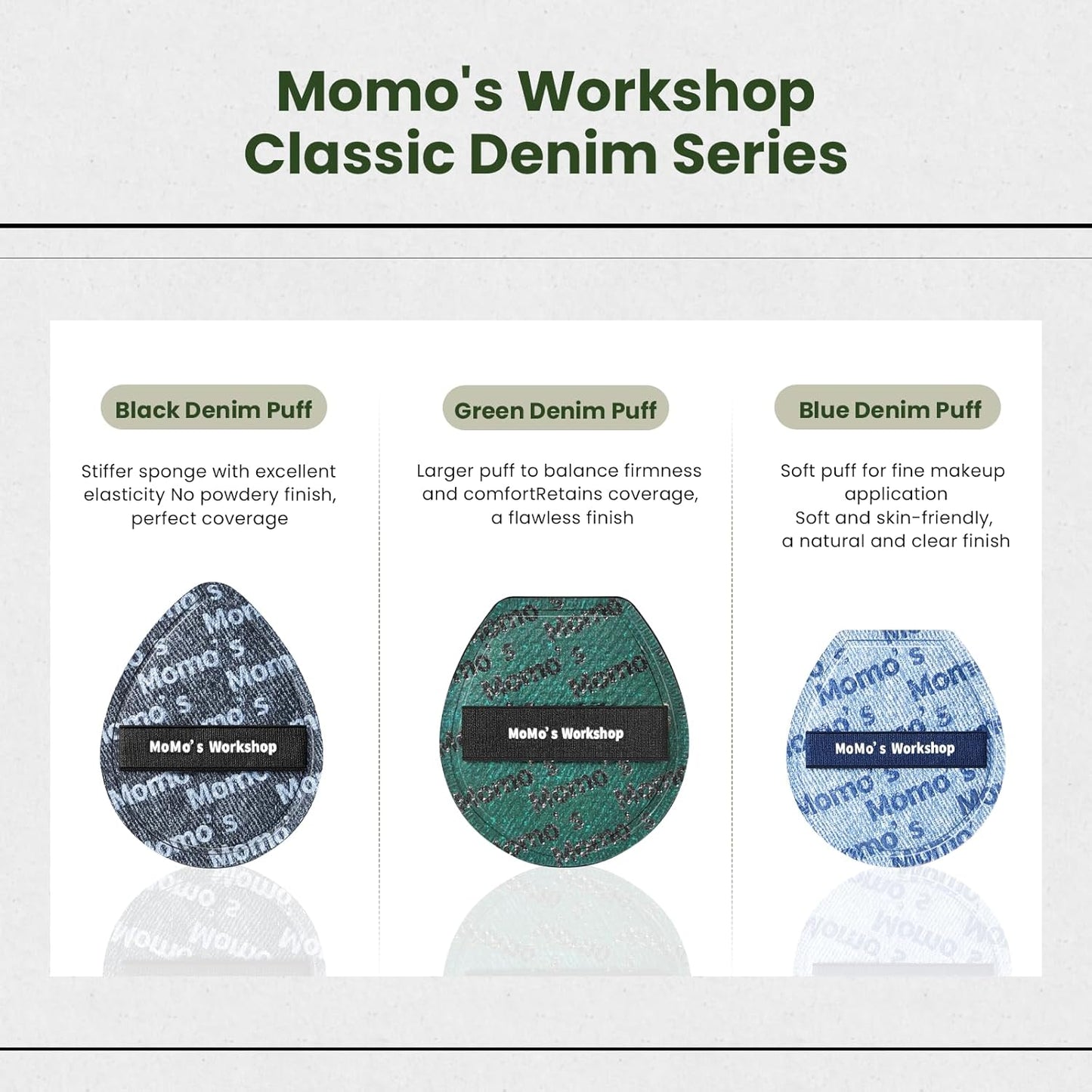 Momo's Workshop Makeup Sponge 2.99IN, Large Foundation Sponge For Foundation Concealer or Cushion, Latex Free Soft Cushion Puff Sponge for Face,1pcs