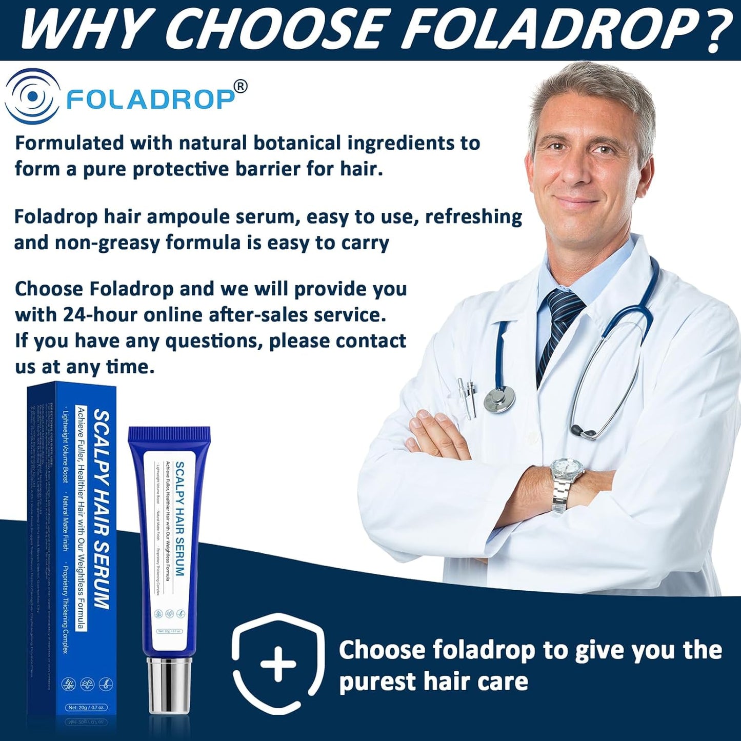 Hair Ampoule Serum, Scalpy Hair Growth Serum for Hair Loss & Thinning | Hair Growth Serum Women & Men w/Salicylic Acid, Menthol, Dexpanthenol | Non-Greasy, Lightweight (1 Pcs)