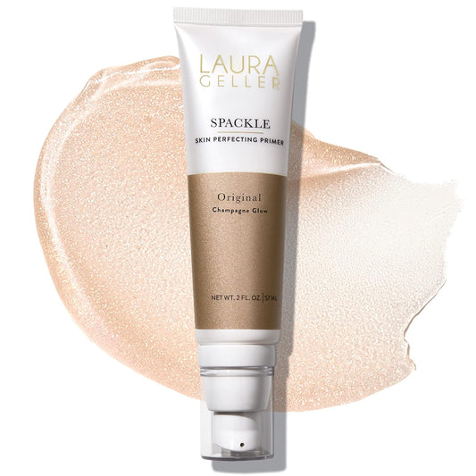 LAURA GELLER NEW YORK Spackle Primer - Champagne Glow - Super-Size 2 Fl Oz - Hyaluronic Acid Makeup Primer for Mature Skin
