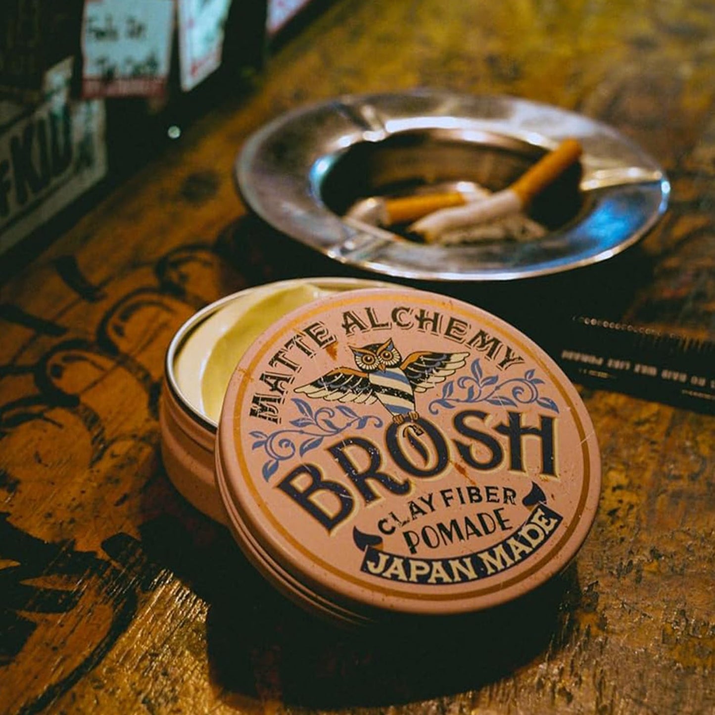 Clay Fiber Pomade with Medium Hold & Matte Finish, Lightweight Water-Based Styling Paste for Men, 4 Oz