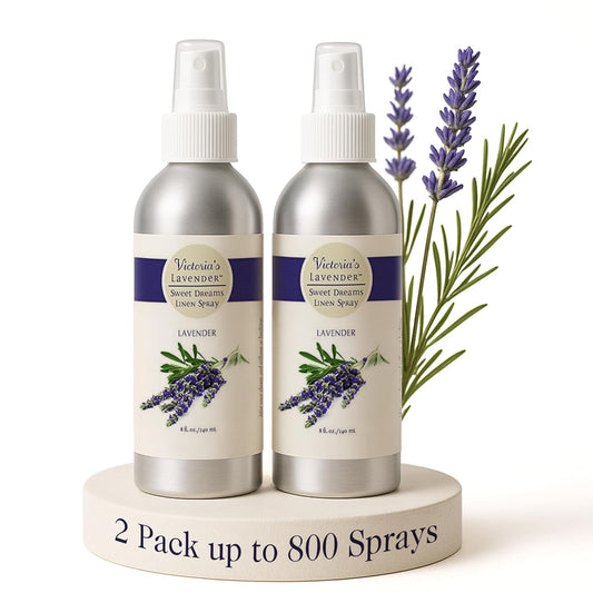Victoria's Lavender Pillow and Linen Spray — Lavender Essential Oil - Lavender Spray, Mist Handmade in Oregon, Made in USA, Pack of 2, 16 oz Total 8 fl Oz