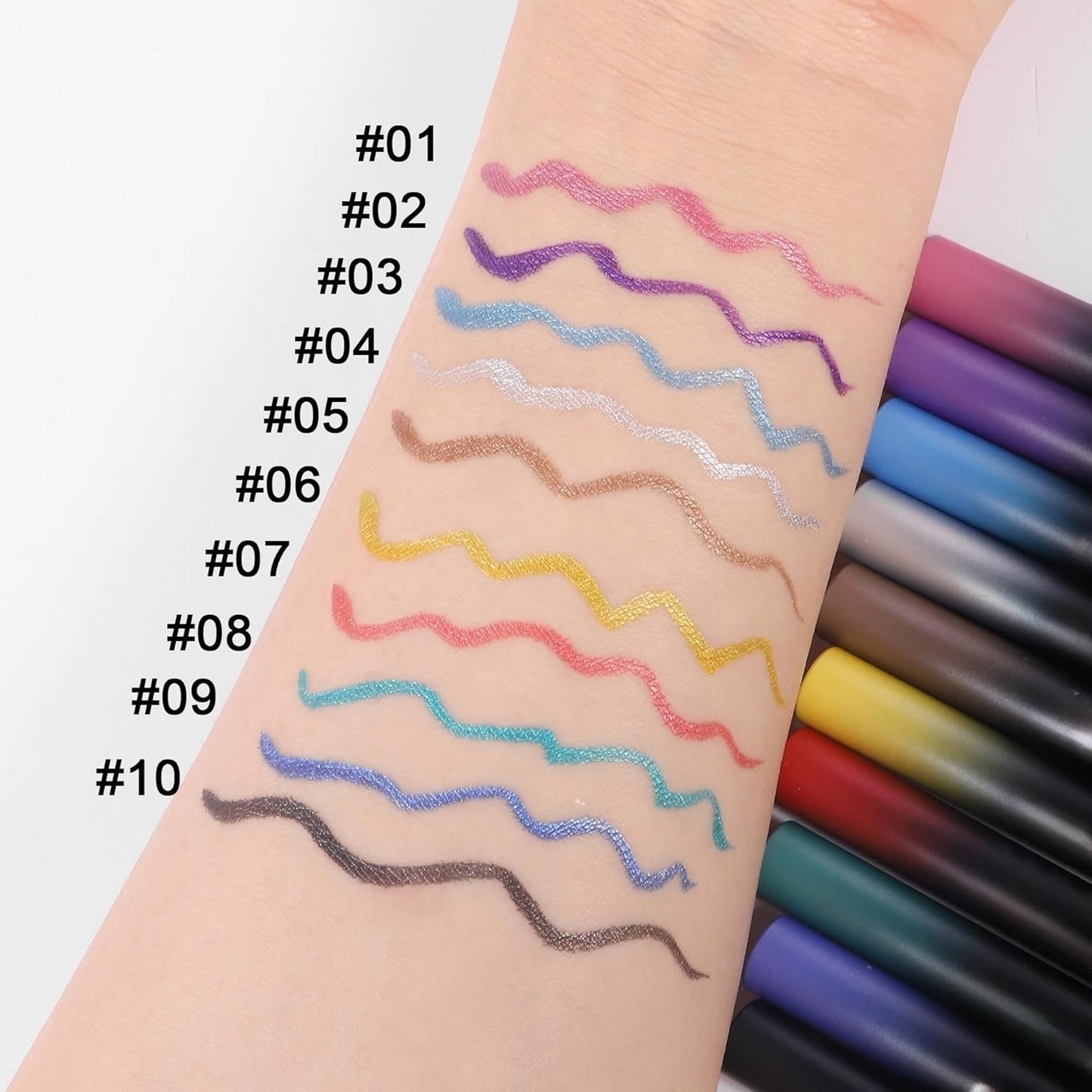 liquid eyeliner waterproof metallic ink eyeliner pencil long lasting high pigmented Black