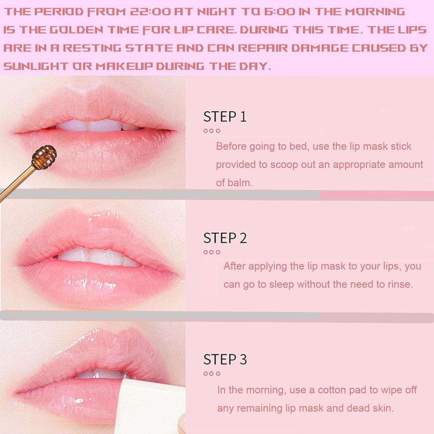 4 PCS Bee Lip Balm Honey Pot, Honey Coconut Aloe Vera Grape Sleeping Lip Mask Overnight with Sticks, Exfoliating Prevention Dry and Crack Lip Scrubs