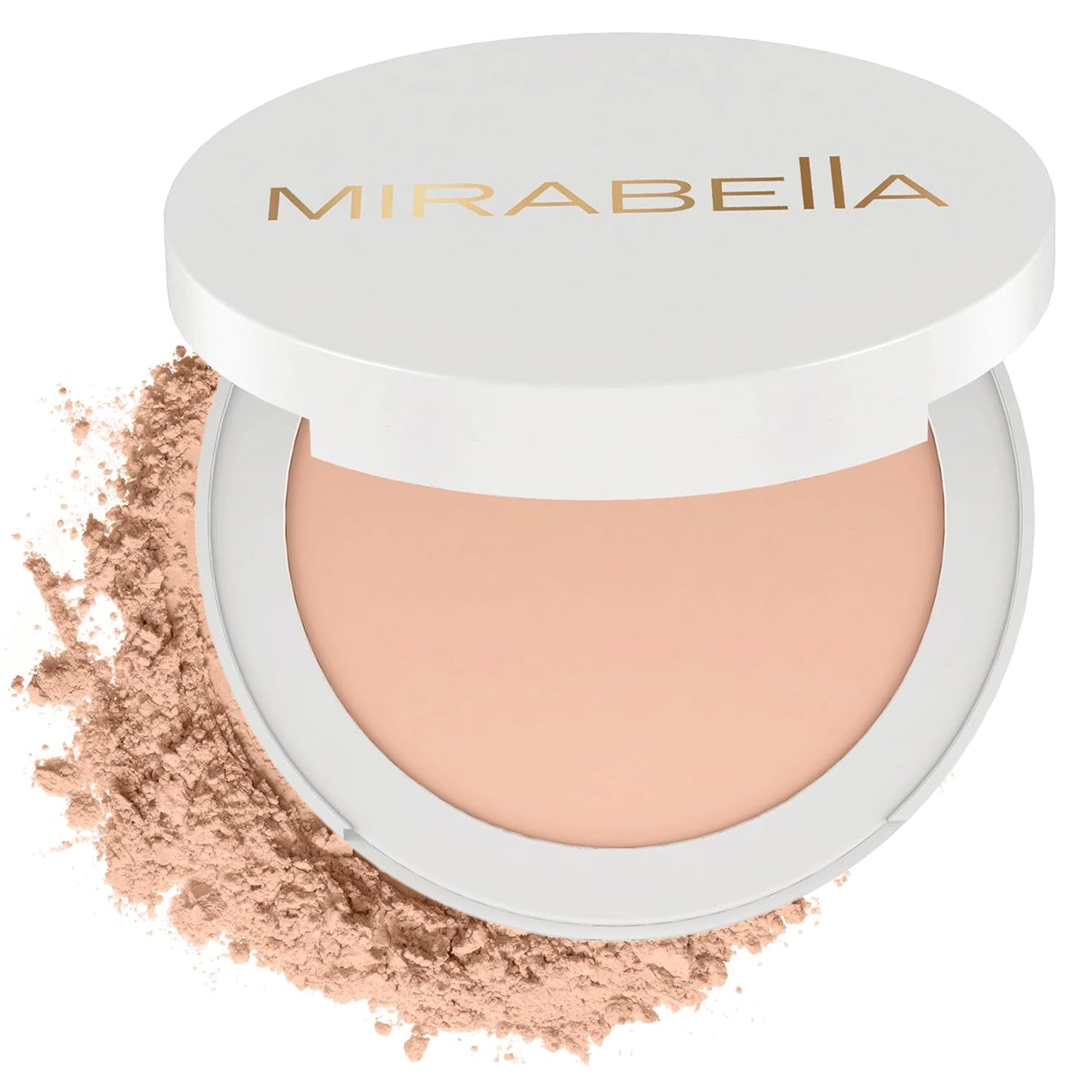 Mirabella Invincible All-in-One Foundation & Setting Powder - Buildable Mineral Blurring Powder Foundation for All Skin Types - HD Matte Finish - Light L8