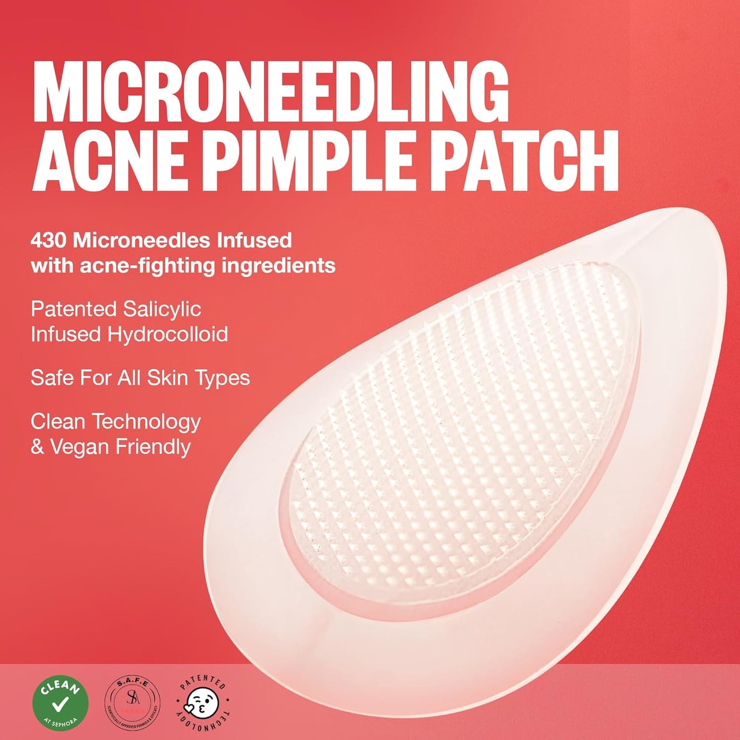 PEACE OUT Early Stage Acne Dots Helps Target Blemishes Below the Surface, Hydrocolloid Pimple Patches Minimize Bumps Before They Appear with Dissolving Microneedles, Salicylic Acid, 8 Count