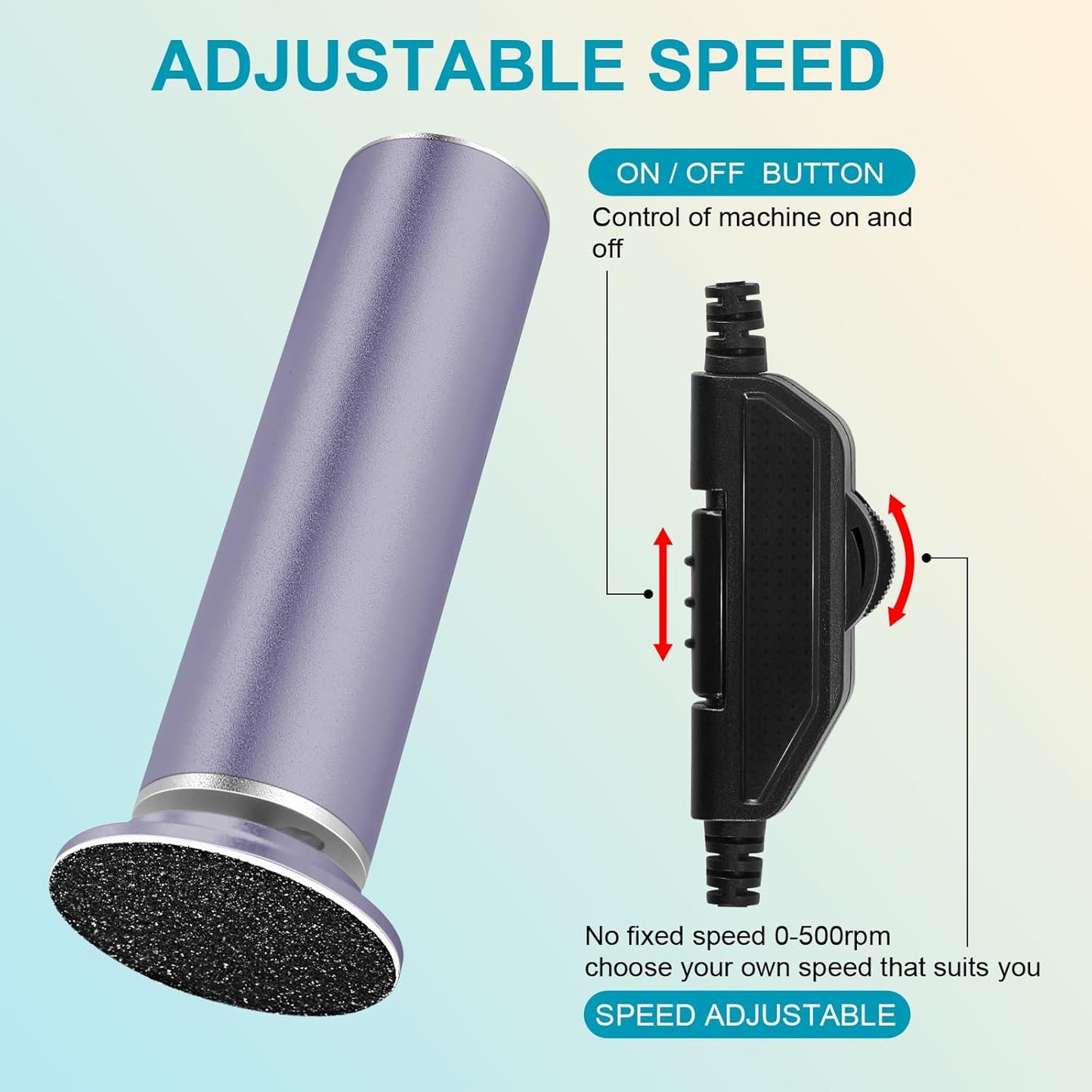 Electric Foot Callus Remover with Hand Callus Remover, Adjustable Speed Professional Electric Foot File Filer Sander Pedicure Tools for Feet Heel Dead Cracked Skin Women Men Use (Gray)