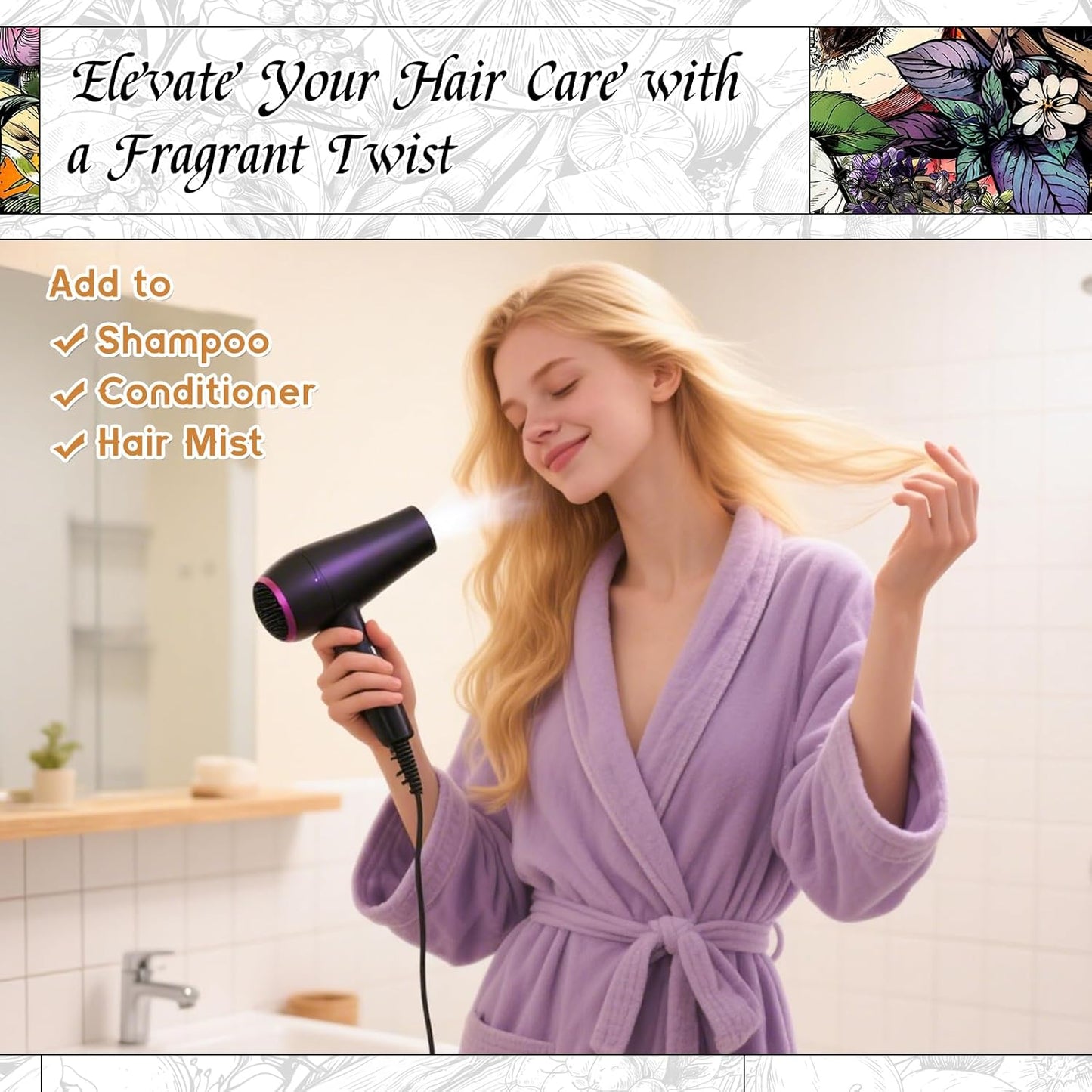 HIQILI Velvet Nocturne Fragrance Oil for Making Candle, Violet & Carnation Scents, DIY Perfume, Great for Diffuser, Long Lasting - 1 Fl Oz