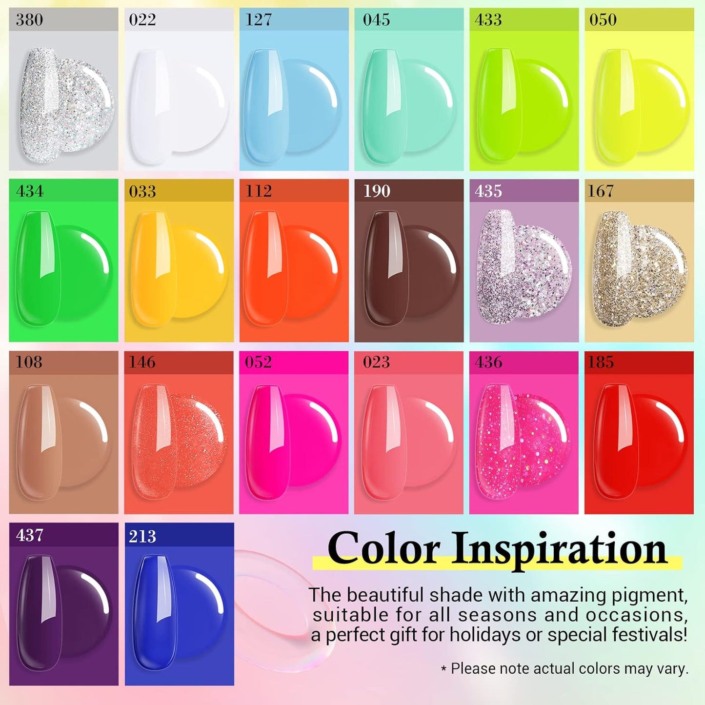 AZUREBEAUTY 31 Pcs Dip Powder Nail Kit Starter, 20 Colors Neon Glitter Purple Blue Yellow Dipping Powder Liquid Set with Top/Base Coat Activator for French Nail Art Manicure DIY Salon Gifts for Women