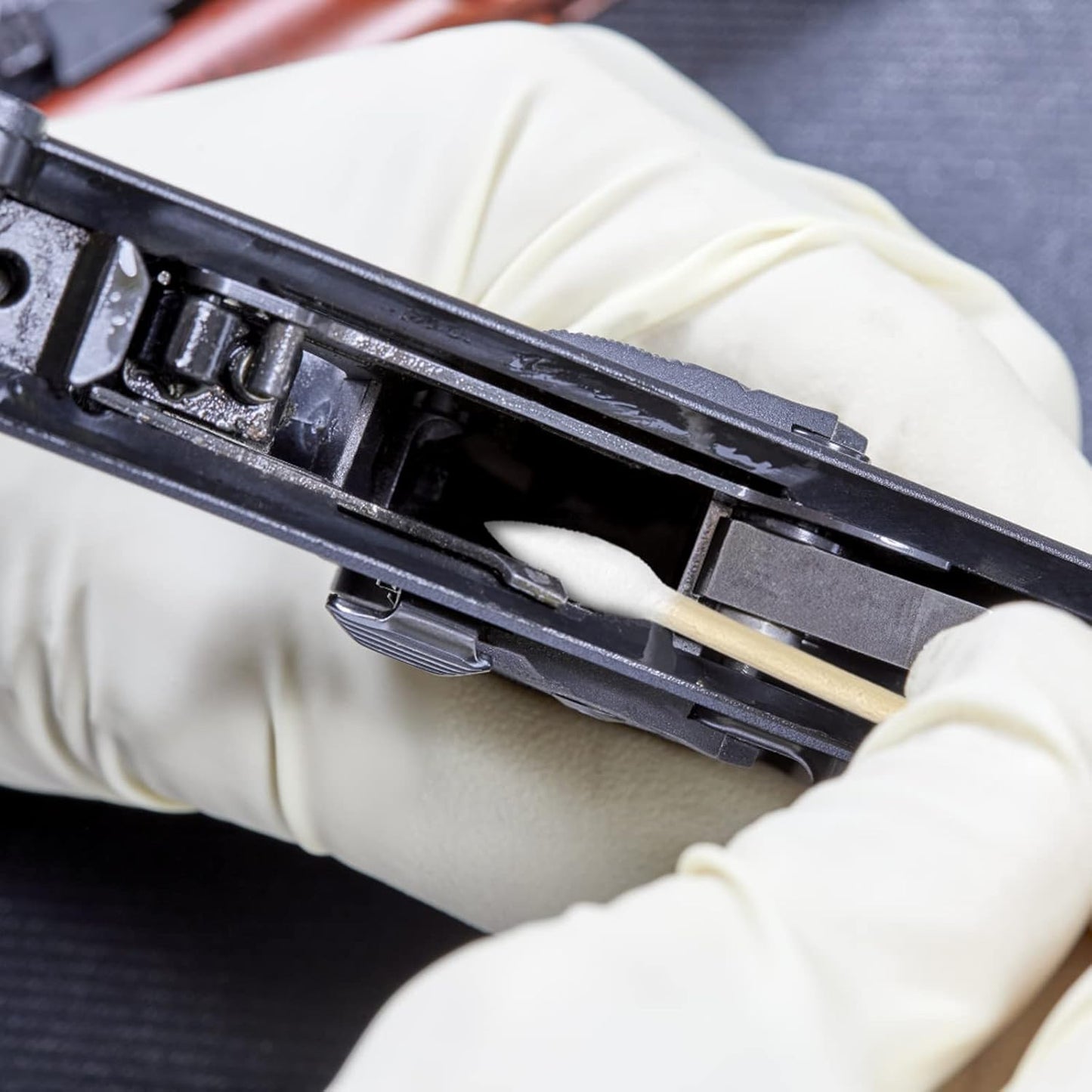 Eyxformula 200 Pcs 6 Inch Long Cotton Swabs with Bamboo Sticks, 100 Round Tip & 100 Precision Tips Gun Cleaning Cotton Swabs, Ideal for Cleaning Firearms, Dog Ears & Hard-to-reach Areas, Makeup, Craft