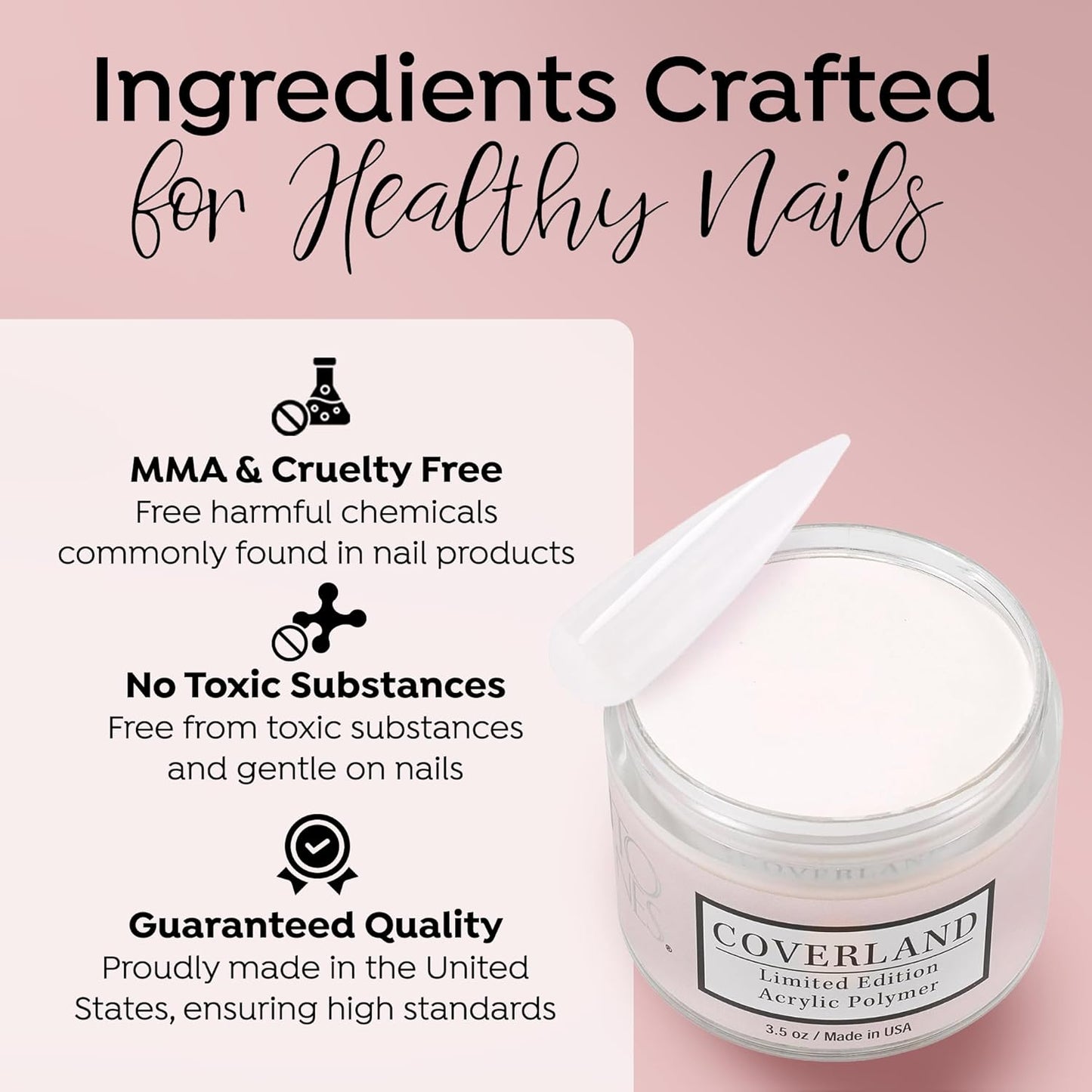 Coverland Acrylic Powder 3.5oz "Light White" - Limited Edition