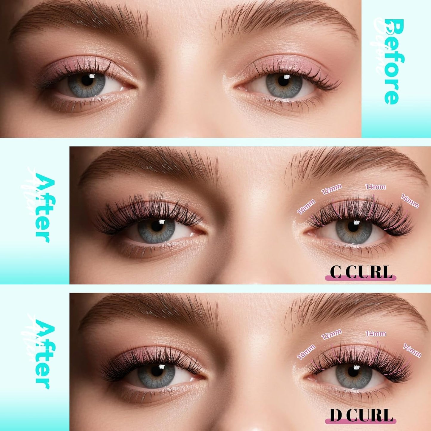 Wispy Lash Clusters Eyelash Extensions 144pcs Individual Lashes Cluster 12mm C Curl Fake Eyelash with Thin Band DIY Cluster Lashes At Home For Beginners (C-12mm)