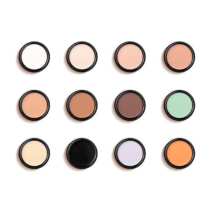 Mallofusa Single Color Face Makeup Concealer Foundation Palette Creamy Moisturizing Concealing 0.49oz (Light Beige)