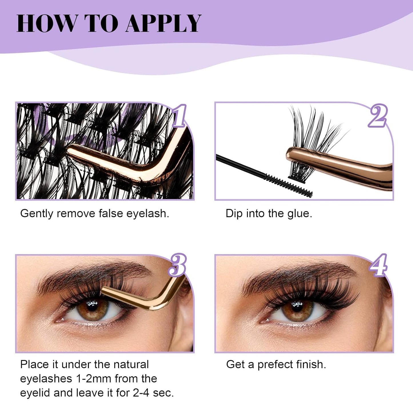 B&Qaugen Manga Lash Clusters DIY Individual Lashes 40D-D-13 300 PCS False Eyelash Cluster Manga Cluster 30D 40D 50D D Curl Eyelash Extensions at Home (40D-D-13)