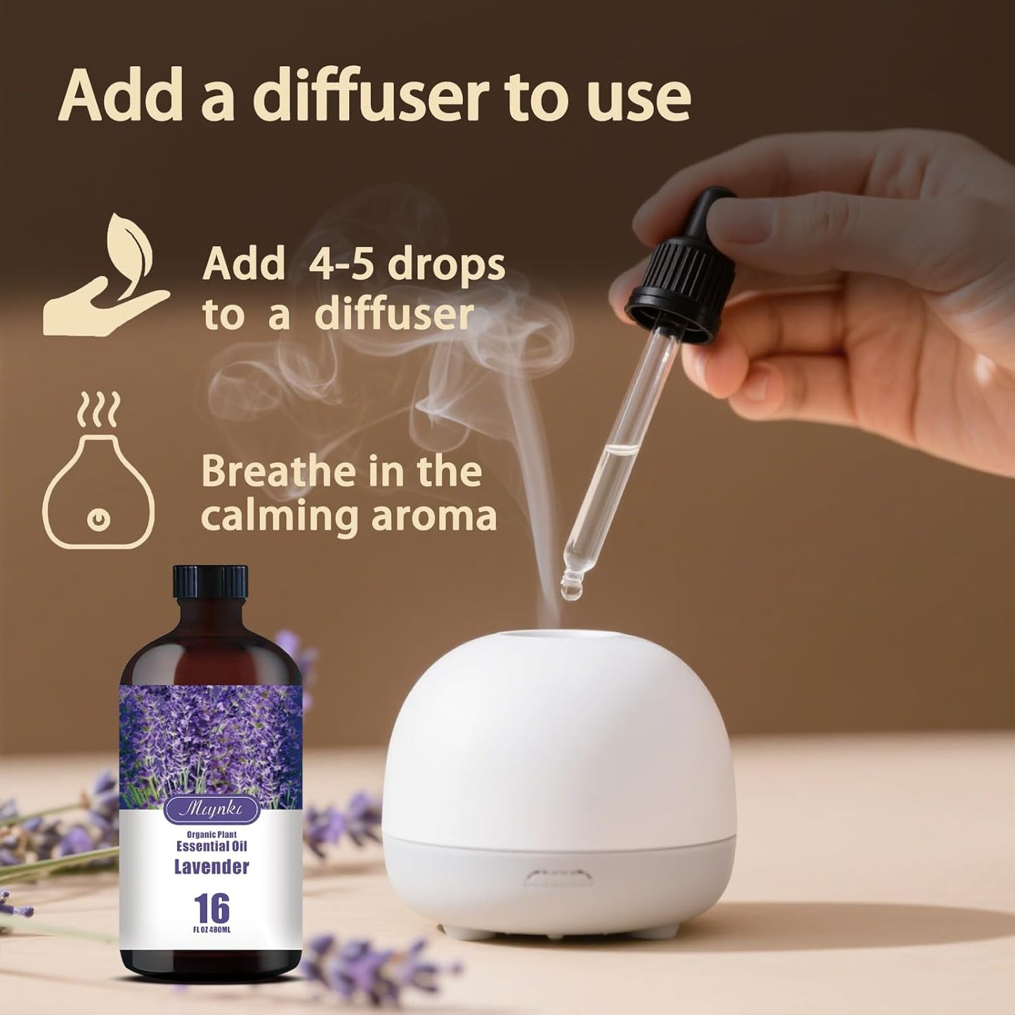 Lavender Essential Oil-Lavender Fragrance Oil 16.33oz (490ml)-100% Pure Natural Scent for Diffusers, Candles, Soap Making & Aromatherapy-Relaxing Home & Gift Essential Oil for Bath, Massage