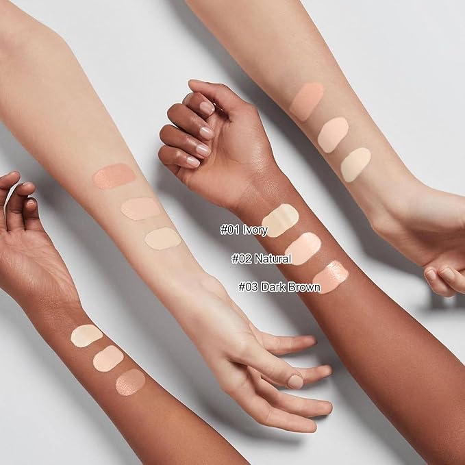 Mushroom Head Air Cushion CC Cream Foundation - Moisturizing Concealer for Even Skin Tone - Makeup Base Primer (#03 Brunet Brown)