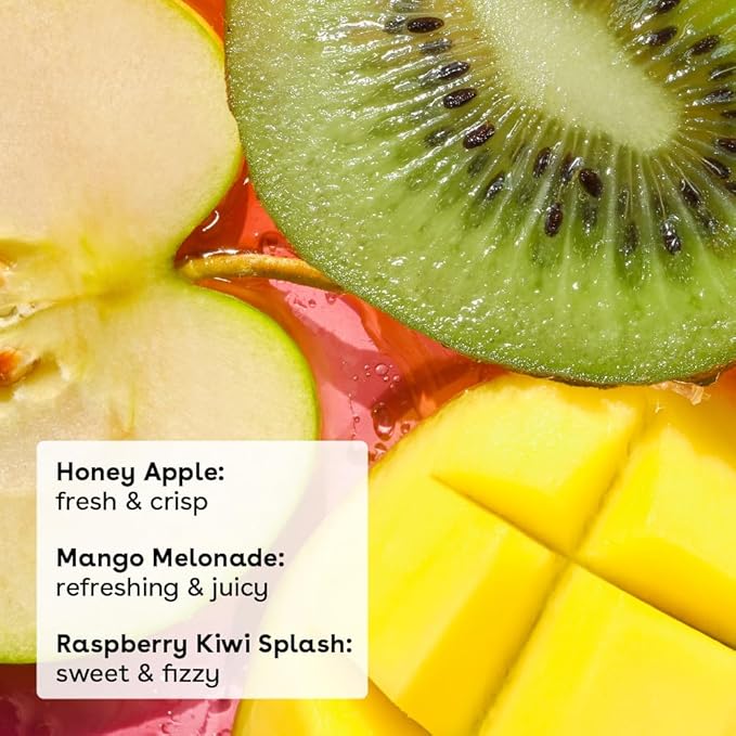 eos Natural Shea Lip Balm, Honey Apple, Coconut Milk & Raspberry Kiwi Splash, All-Day Moisture, Lip Care Products, 0.14 oz, 3-Pack