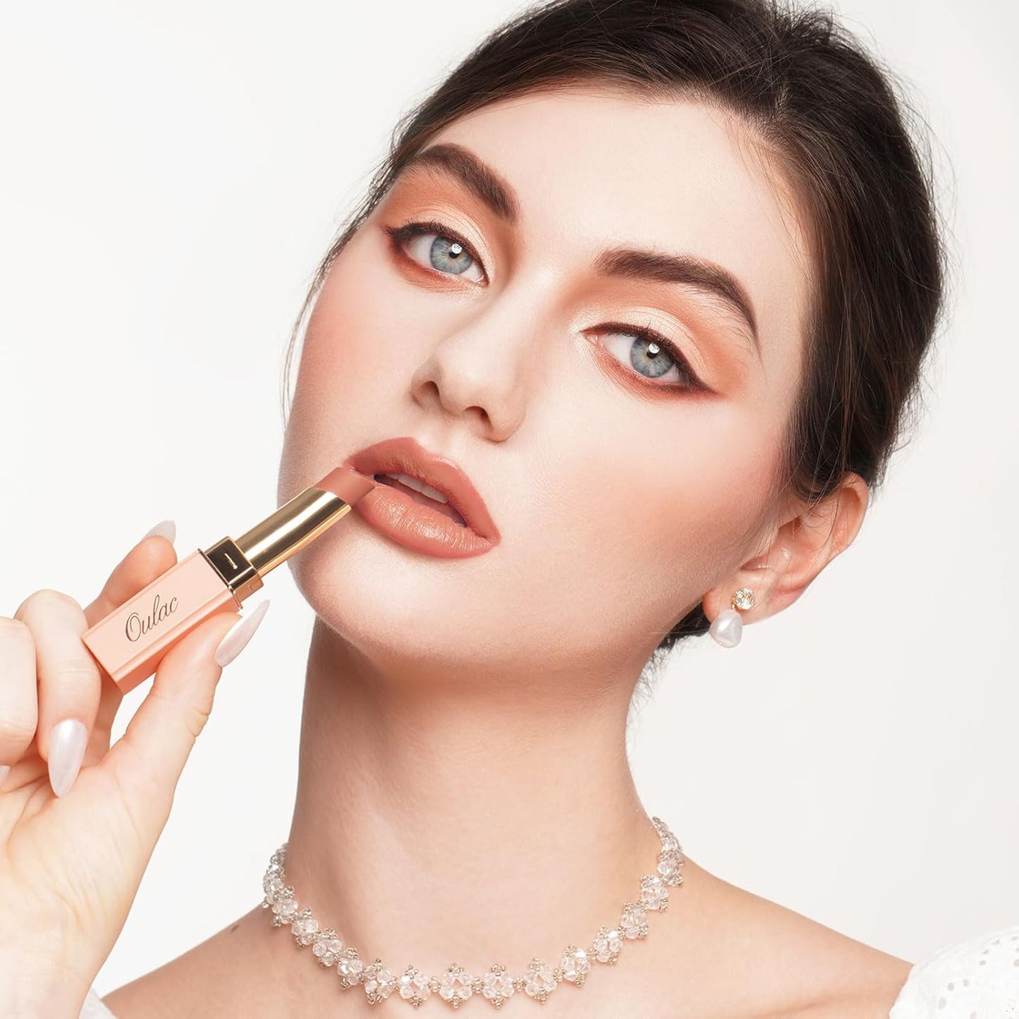 Oulac Brown Lipsticks for Women, Orange Matte Lip Stick, Full Coverage Lip Color, Satin Matte Finish, Cream Texture, Hydrating, Infused with Hyaluronic Acid, Vegan & Clean Beauty 4g SG05 Body Talk