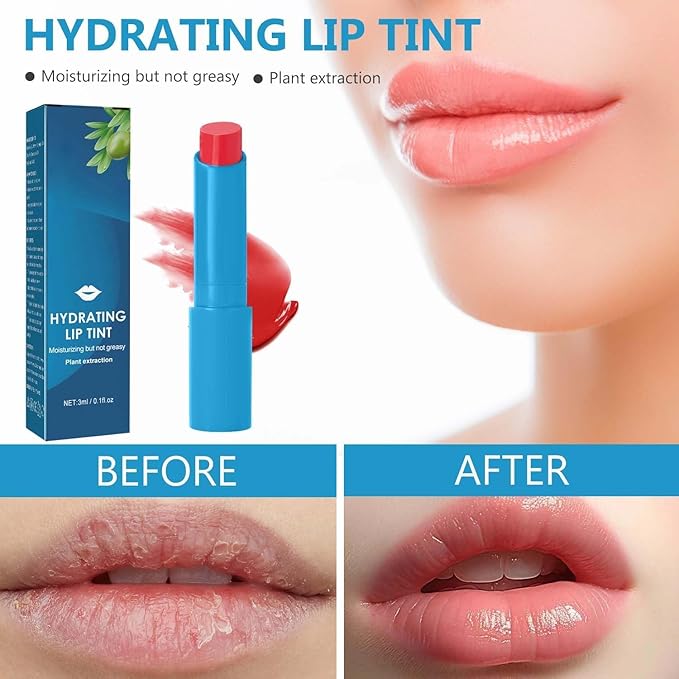 Lip Tint Hydrating,Strength Hydrating Lip Tint,Strong Moisturizing Effect Tinted Lip Balm Hydrating, Natural Ingredients Sheer Moisture Lip Tint (3PCS)