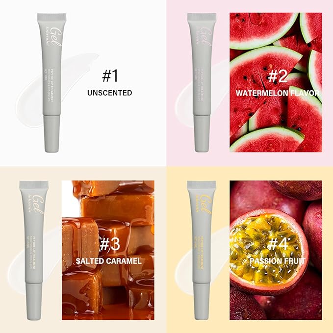 Lip Balm, Hydrating Lip Balm with Glossy Finish, Moisturizing Lip Care for Soft & Smooth Lips - Fruit Flavored Lip Mask & Treatment for Dry, Chapped Lips, 0.35 oz, 4 Passionfruit