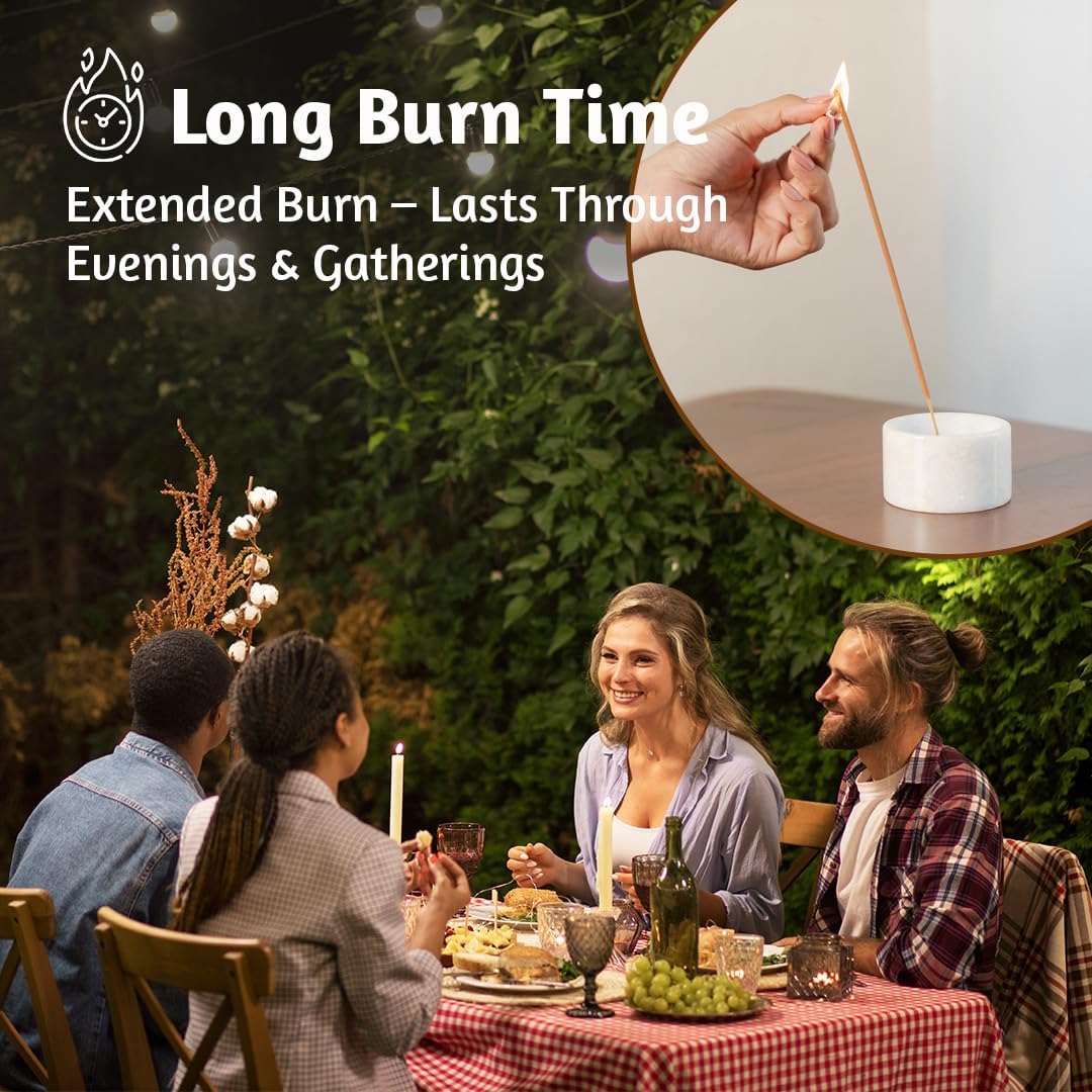 Folkulture Citronella Incense Sticks | Pack of 240 Long 12” Citronella & Lemongrass Incense Sticks | Slow Burn, Non Toxic, Organic |for Patios, Gardens, Camping, BBQs & Outdoor Gatherings