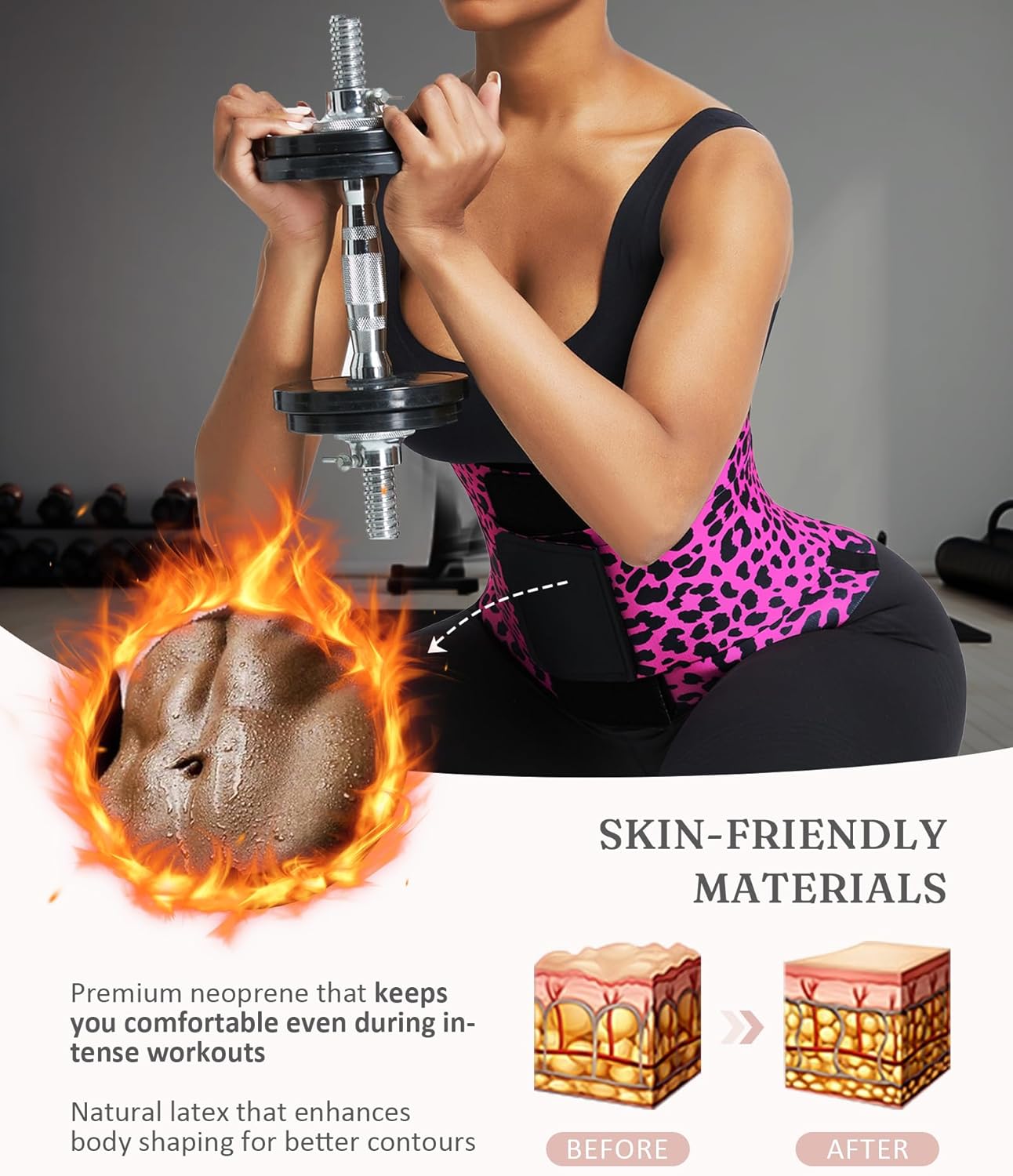 FeelinGirl Waist Trainer Long Torso Waist Cincher Trimmer Ab Belt Tummy Control Body Shaper Triple Wrap Women and Men