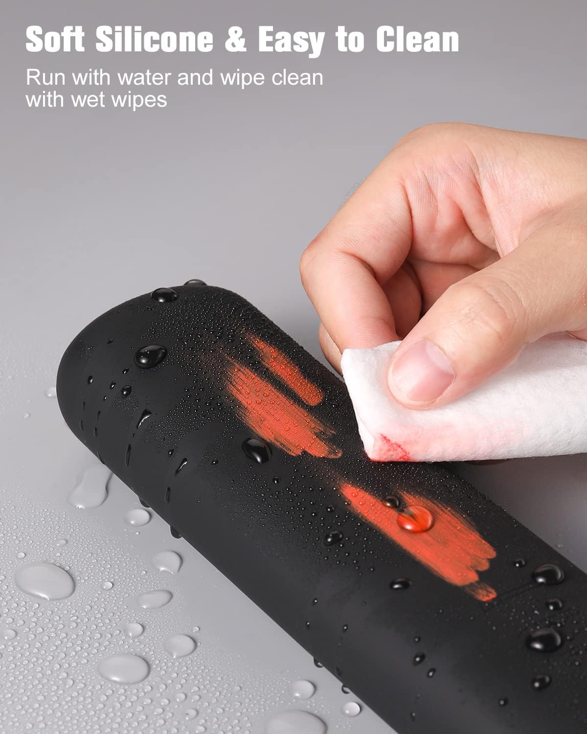 FERYES Large Travel Makeup Brush Holder, Magnetic Anti-fall Out Silicon Portable Cosmetic Face Brushes Holder, Soft and Sleek Makeup Tools Organizer for Travel- (8.27 * 2.36 * 1.57)