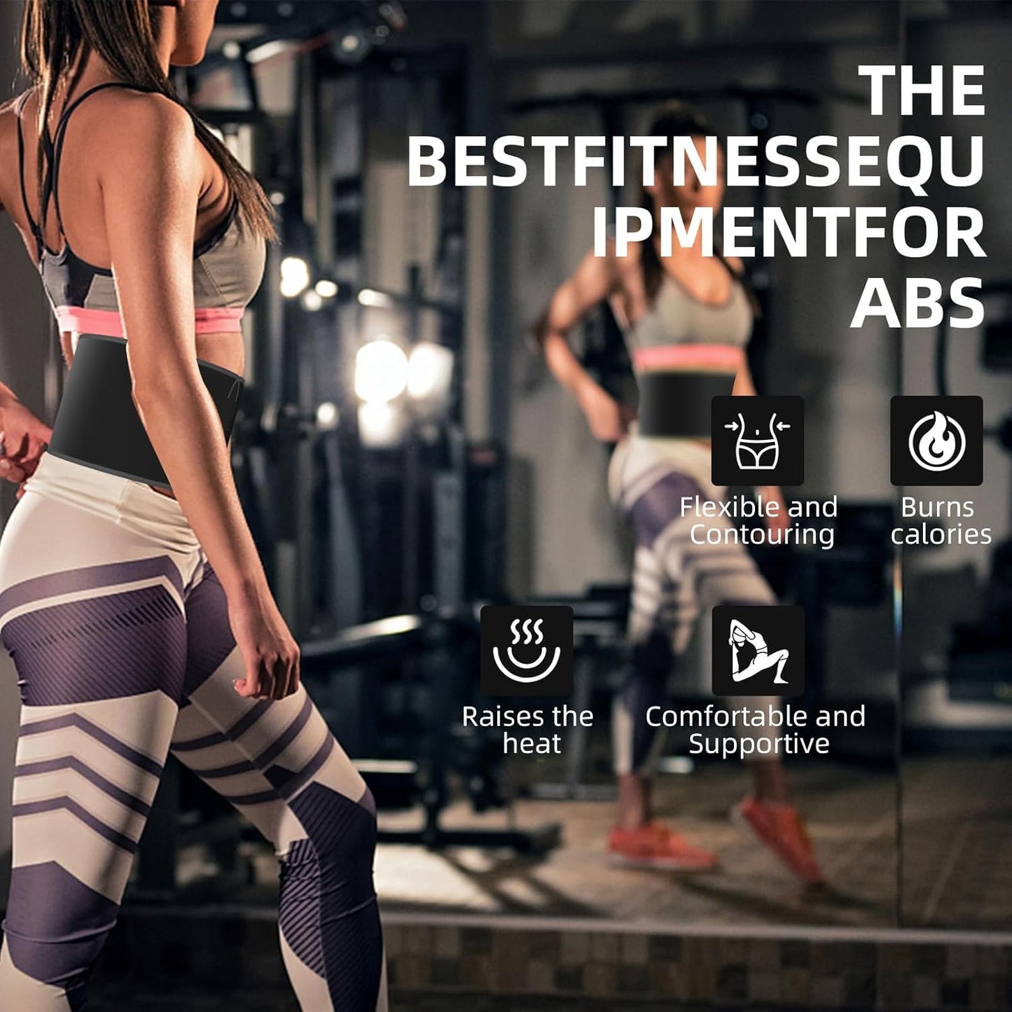 ZPP Waist Trainer for Women and Men, Neoprene Sweat Band Waist Trimmer Belt Slimming Stomach Wrap for Workout