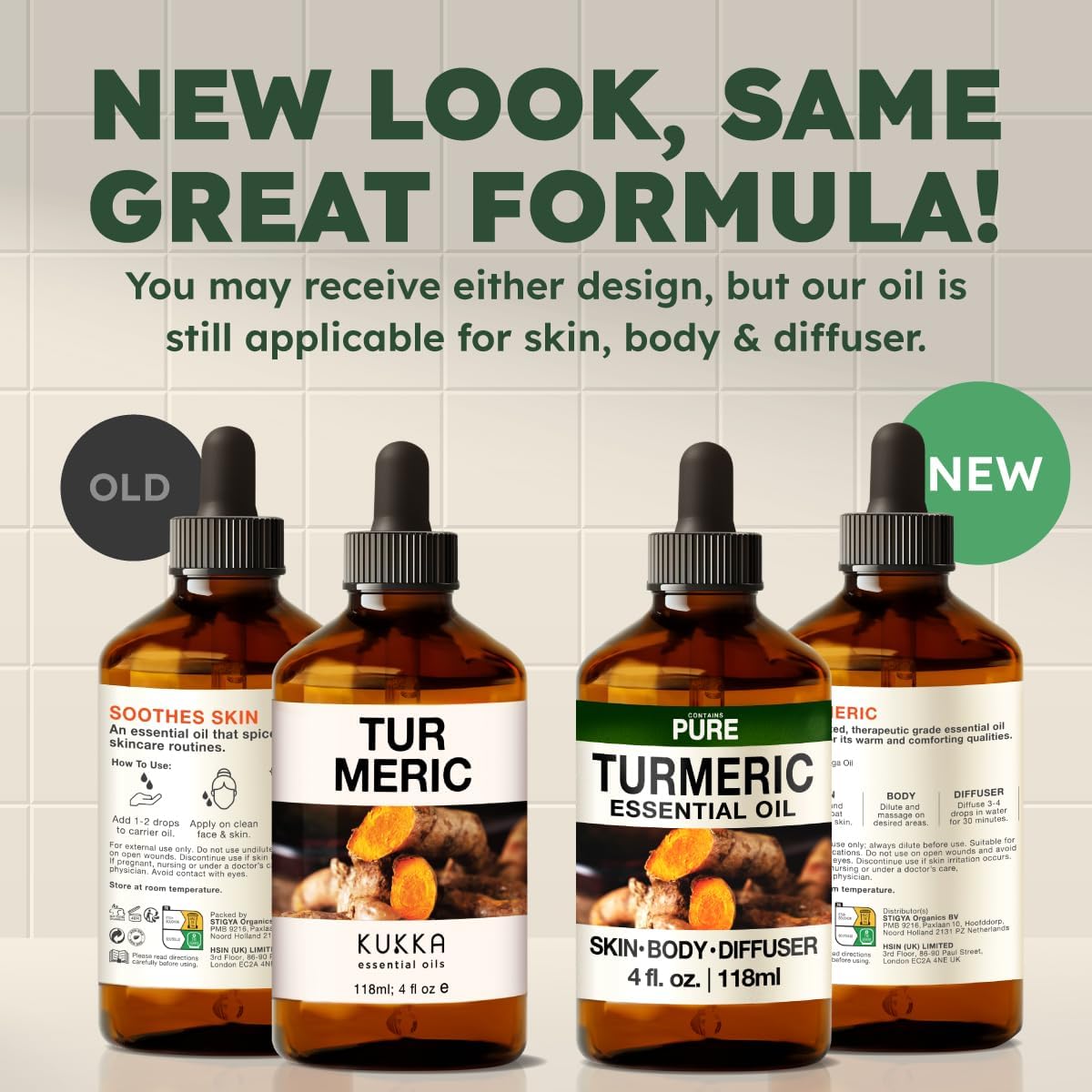 Kukka Turmeric Oil for Skin - 4 Fl Oz - Turmeric Essential Oil, Herbaceous Scent, for Face, Hair, Aromatherapy, Candle, DIY Soap Making Scents