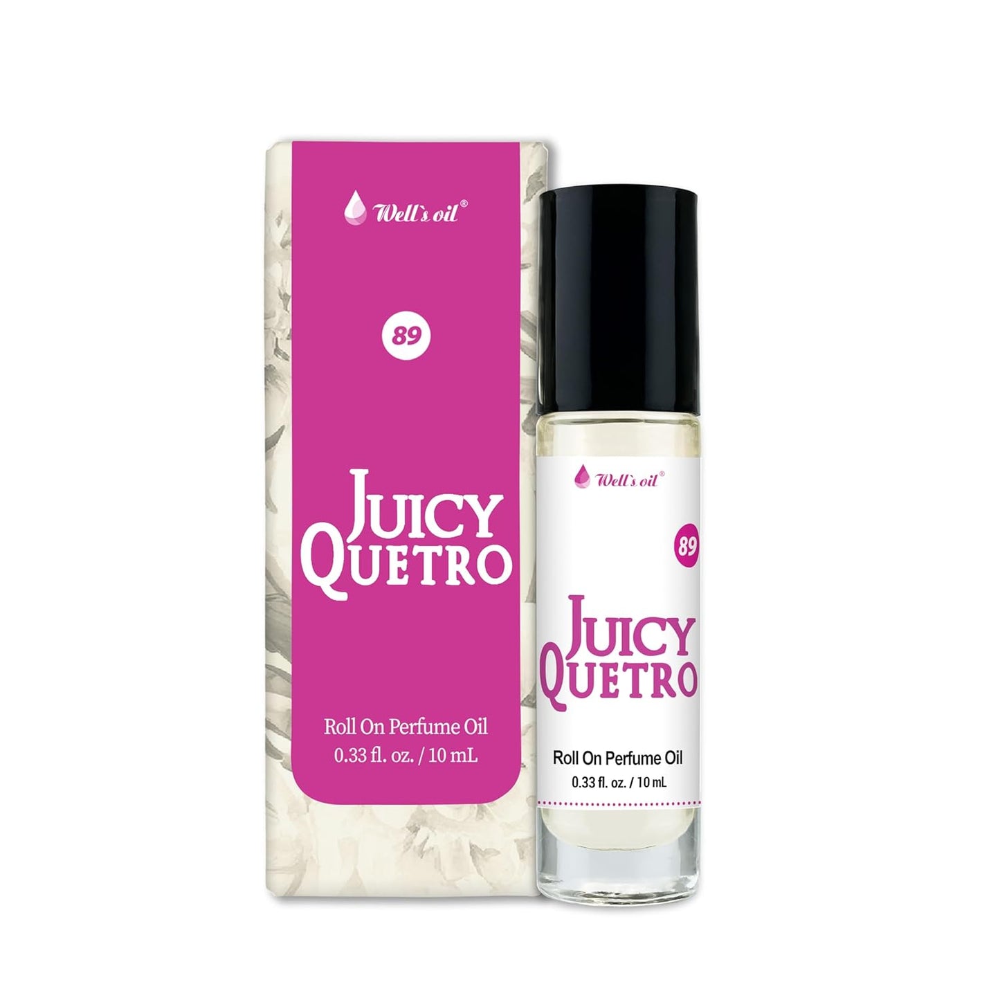 Well's Oil Roll-On Perfume Oil (Juicy Quetro) | Juicy Fruit Notes | Long-Lasting | Paraben-Free | 0.33 Fl Oz / 10 ml