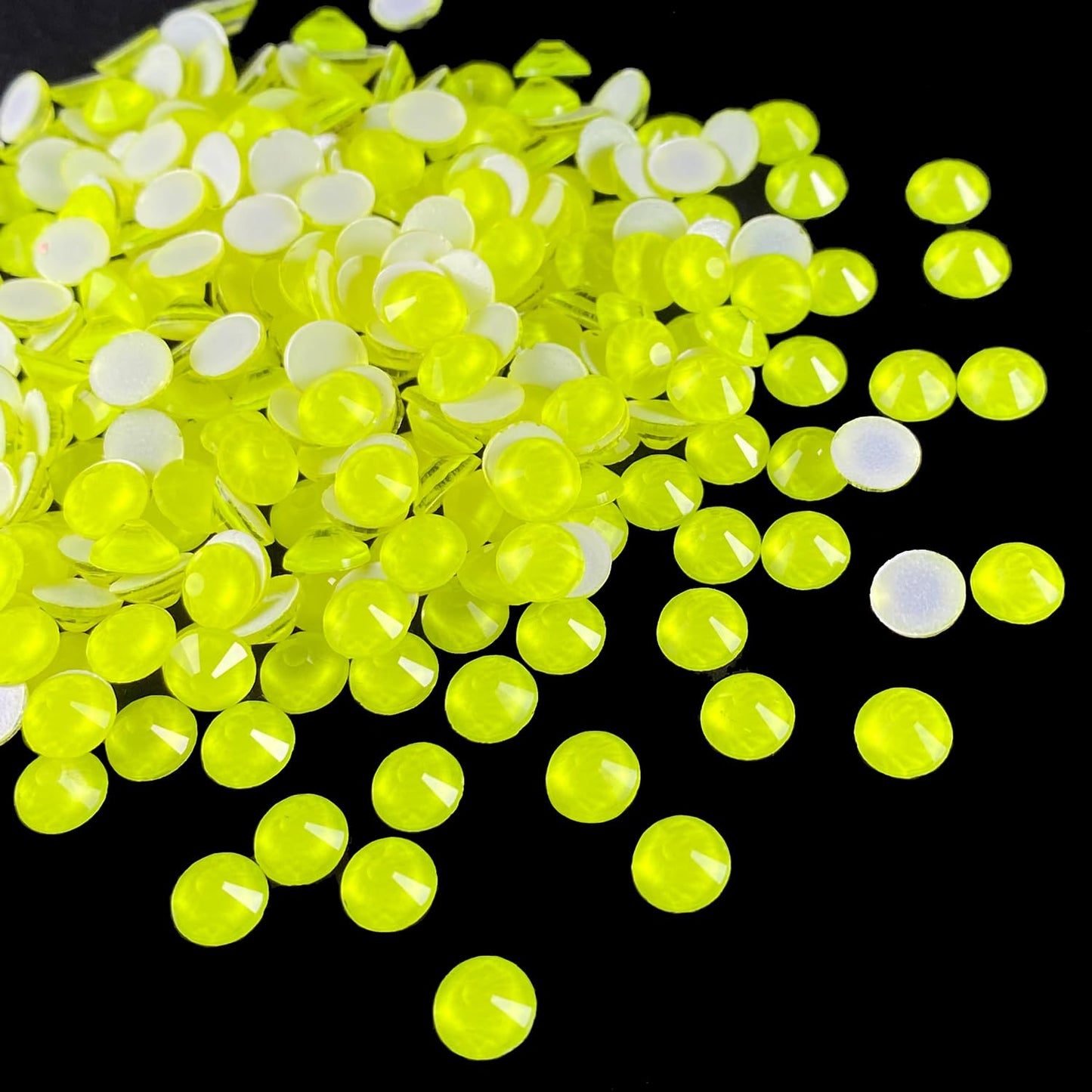 Flatback Glass Rhinestones,Bedazzler Gems 288pcs Non Hotfix Crystal Rhinestones for Nail Charms Crafts Clothes Tumblers,Yellow Neon,SS30