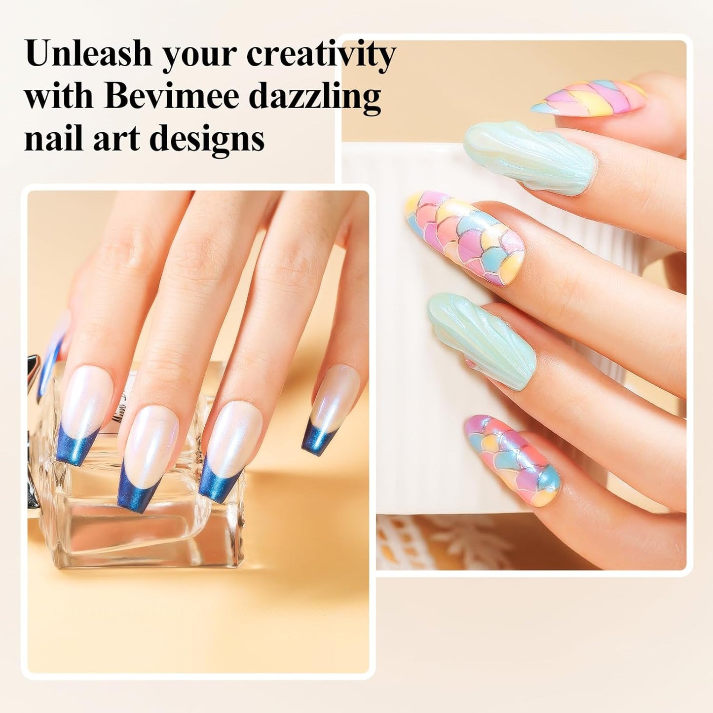 Nail Polish Quick Dry, Mermaid Shimmer Nail Lacquer Pearl White, Blue Aurora Effect, Air Dry Fast Fingernail And Toenail Polish Nail Pigment Natural Color Nail Concealer Polish, 12ML