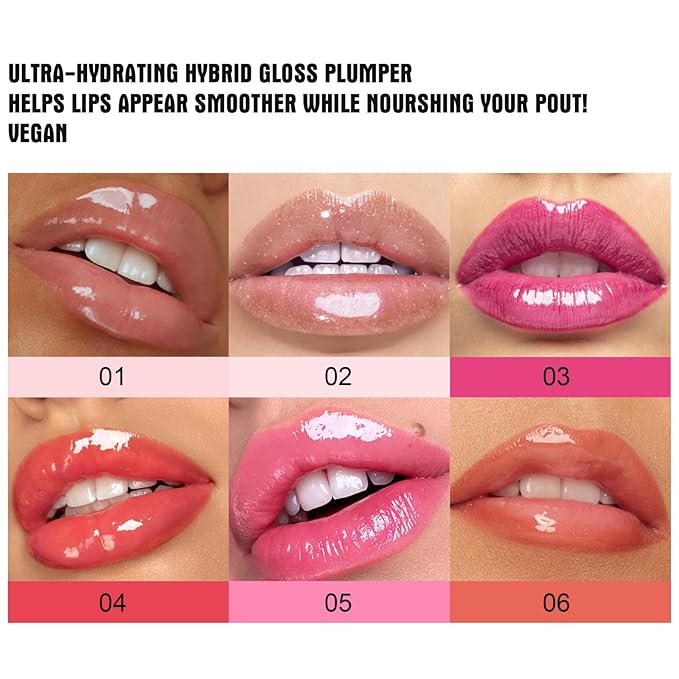 Lip Plumper Gloss,Natural Spicy Lip Plumping Booster Moisturizing Hydrating Lip Plumping Oil and Lip Care Serum for Women Girls(#1)