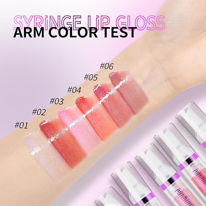 Lip Plumper Booster,Plumping Lip Gloss Spicy Lifter Shimmer Oil Hydrating High-Shine Volumizes Fuller Lip Glass Mirror Glaze Plump and Pout Lip Plumper Nourishing for Women Girls Makeup#1
