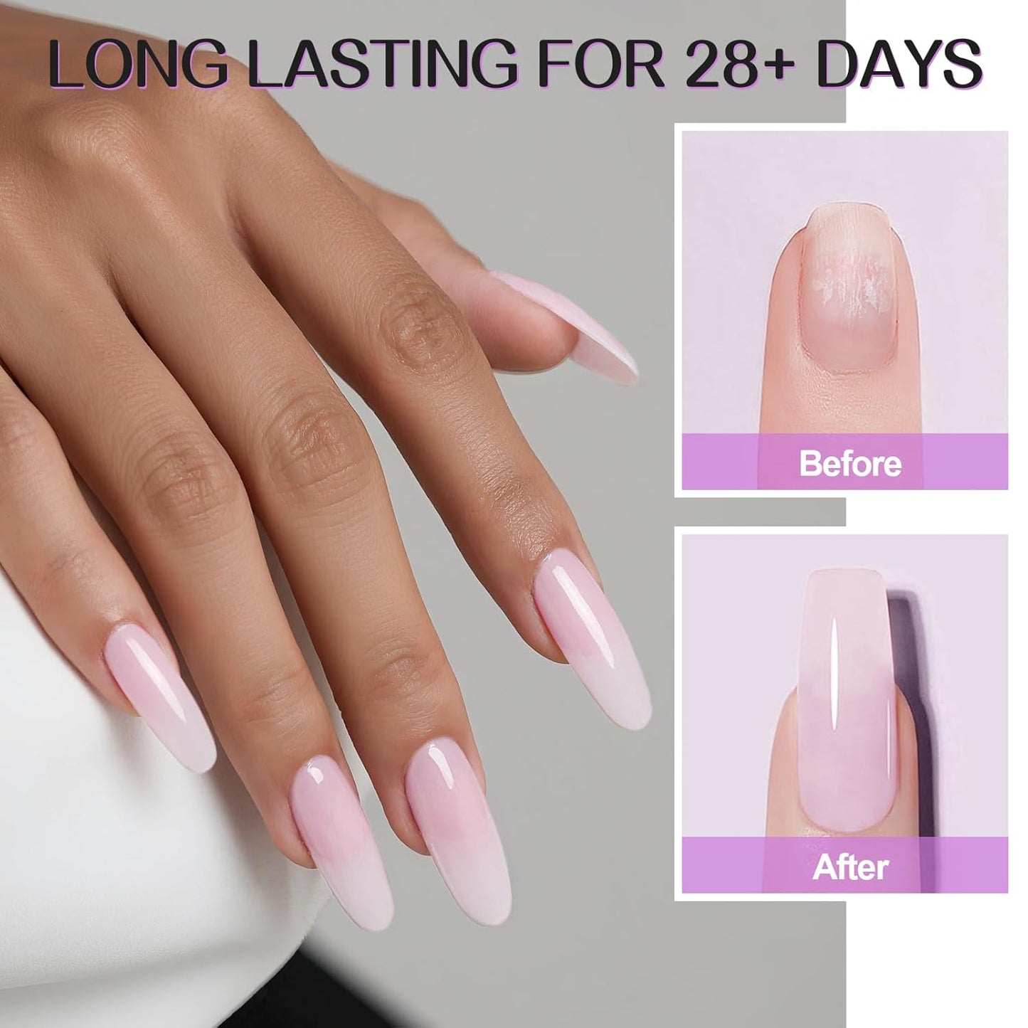 TOROKOM Pink Acrylic Powder, Acrylic Nail Powder Large Capacity Acrylic Dip Powder for Nails Self-Leveling Acrylic Extension Powders, 3D Nail Carving, Long-Lasting, No Nails Lamp Required, 120g/4.23oz