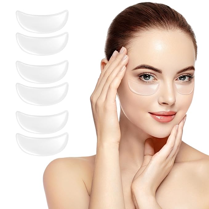 Chest Wrinkle Patches 3Pcs, Anti Wrinkle Silicone Chest Patches, Neck Wrinkles Treatment, Patches For Wrinkles Reusable Washable (Eye)