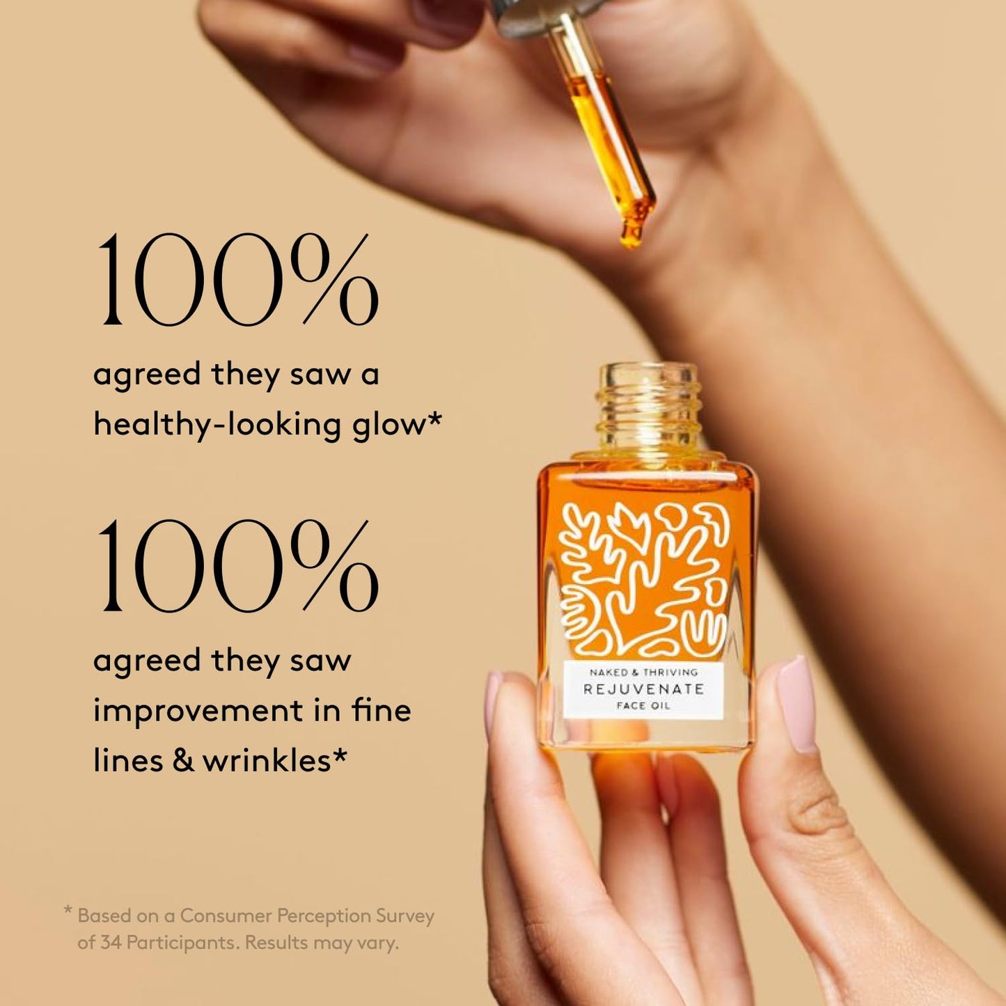 Naked & Thriving Rejuvenate Restorative Face Oil | Organic, Vegan, & Naturally-Derived Skin Care | Reduce the Look of Wrinkles and Moisturize Skin (1.18 oz/35 mL)