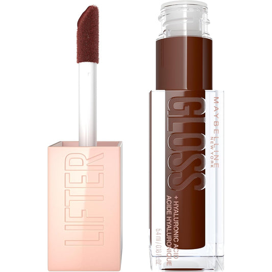 MAYBELLINE Lifter Gloss, Hydrating Honey'd Lip Gloss with Hyaluronic Acid, High Shine for Plumper Looking Lips, Toast, 1 Count