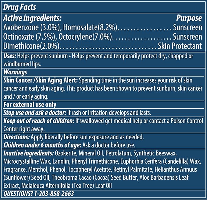 Dermatone Coconut Lip Balm SPF 30 | 3-pack Stocking Stuffer | Moisturizing & Medicated, Aloe & Vitamin E | Chapped and Cracked Lips (Coconut, 0.15oz)