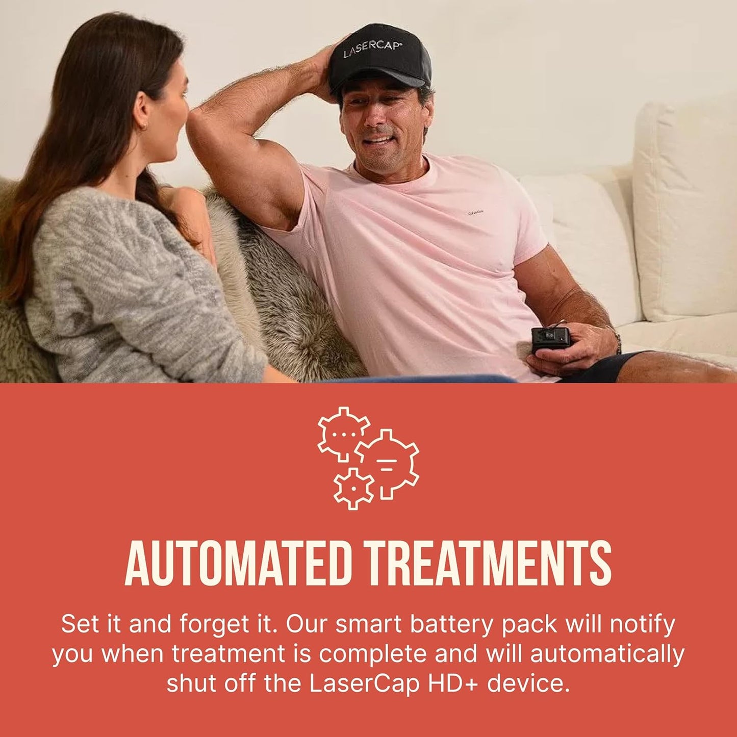 LaserCap HD+ Red Light Therapy Cap – Wearable Light Device for Thinning Hair – 304 Diodes with Hands-Free, Rechargeable, Portable Design for Men & Women – Includes Battery Pack & Travel Case