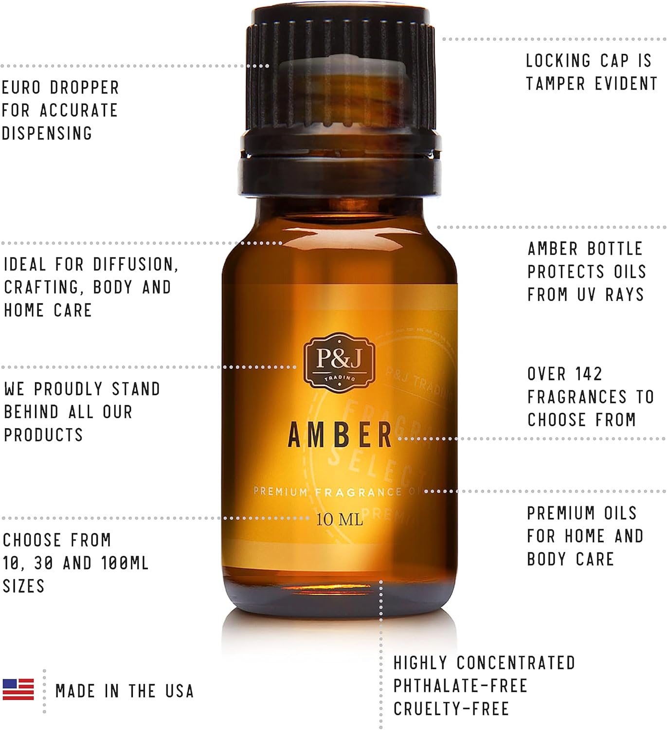 P&J Fragrance Oil | Clean & Fresh Oil 100ml - Candle Scents for Candle Making, Freshie, Soap Making Supplies, Diffuser Oil Scents