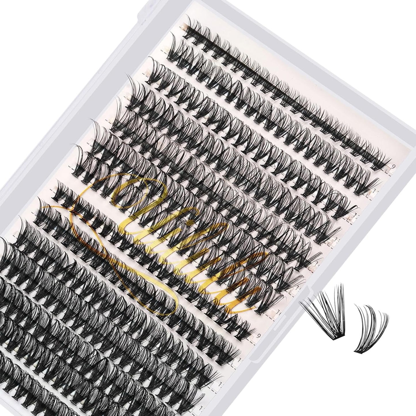 Lash Clusters Individual Lashes D Curl 30+40D 0.07D 9-16 MIX 280 Clusters Lashes DIY Lash Extensions at Home False Lashes Wispy Eye Lash Clusters