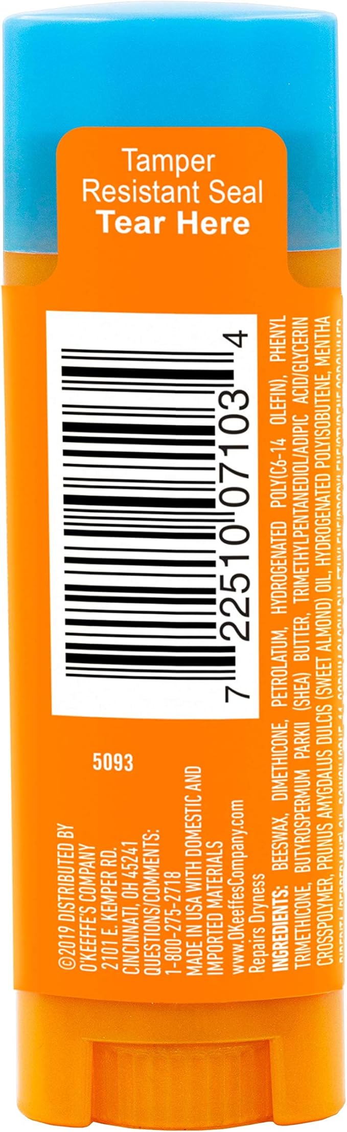 O'Keeffe's Cooling Relief Lip Repair Lip Balm for Dry, Cracked Lips, Stick, (Pack of 9)