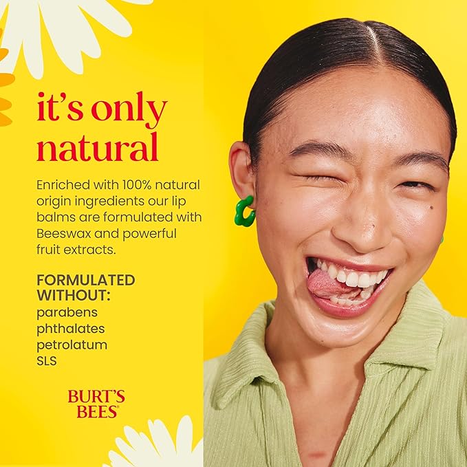 Burt's Bees Lip Balm - Original Beeswax 12 Count Pack in Bulk, Lip Moisturizer With Responsibly Sourced Beeswax, Tint-Free, Natural Origin Conditioning Lip Treatment, 12 Tubes, 0.15 oz