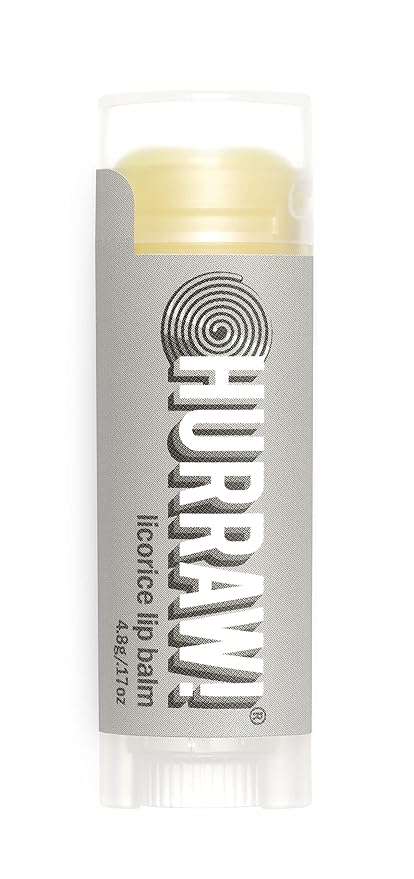 Hurraw! Licorice Lip Balm: Organic, Certified Vegan, Cruelty and Gluten Free. Non-GMO, 100% Natural Ingredients. Bee, Shea, Soy and Palm Free. Made in USA